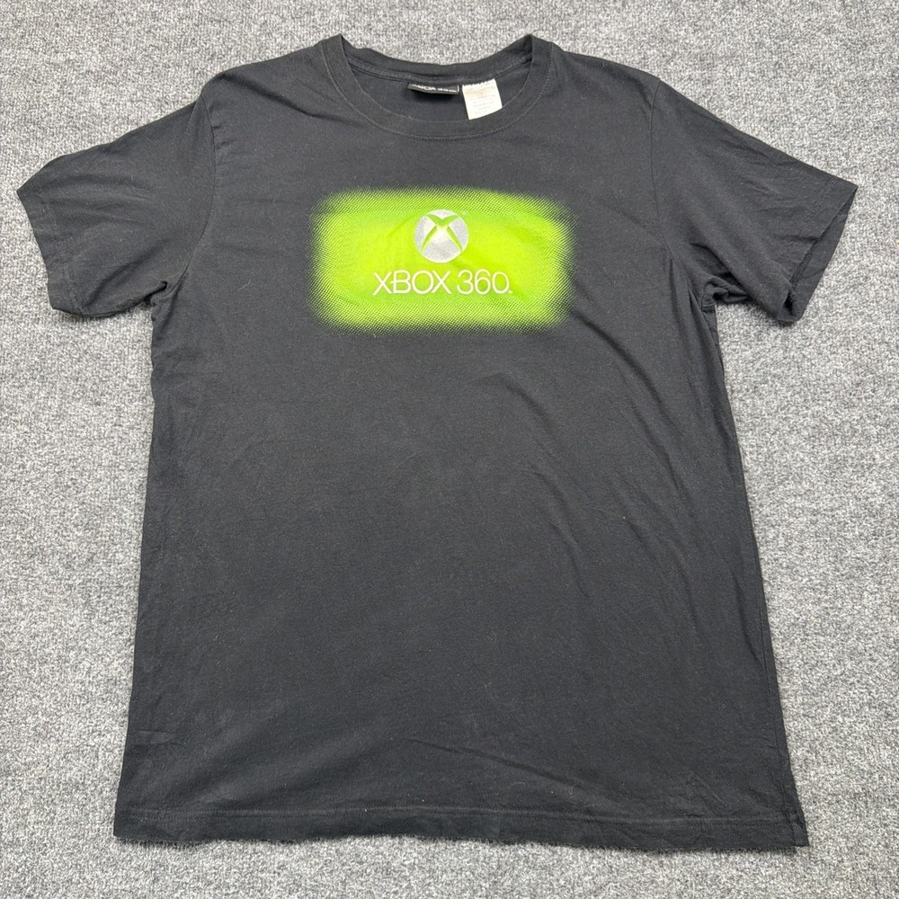 Vintage Xbox 360 Shirt Mens L Black Video Game Console Promo 2009 Microsoft Tee